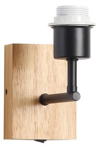 Brilagi - Nástěnná lampa NUBILA WOOD 1xE27/25W/230V dub/černá/sv. šedá