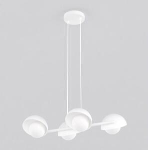 Závěsné svítidlo BOOM 4 – celobílé, sklo, 4× G9, šířka 60 cm