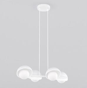 Závěsné svítidlo BOOM 4 – celobílé, sklo, 4× G9, šířka 60 cm