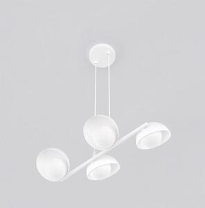 Závěsné svítidlo BOOM 4 – celobílé, sklo, 4× G9, šířka 60 cm