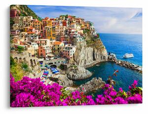 Obraz - Italská vesnička Manarola (70x50 cm)