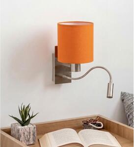Brilagi - LED Flexibilní nást. lampa NUBILA 1xE27/25W/230V+LED/3W chrom/oranžová