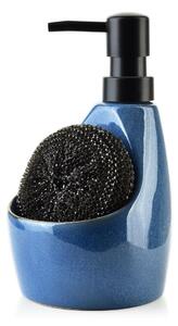 Dávkovač mýdla Sansa, modrá/s černými prvky, 400 ml