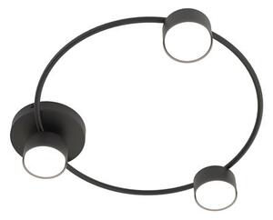 Stropní svítidlo LUCIO 3 – černé, 3× GX53, šířka 48 cm