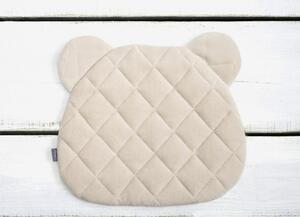 Sametový polštář ve tvaru medvídka ROYAL BABY pískový