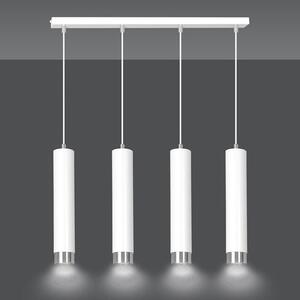 Závěsné svítidlo KIBO 4 – bílé / chromové, 4× GU10, šířka 60 cm