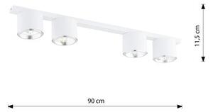 Stropní svítidlo NANO 4 – bílé, 4× GU10 AR111, šířka 90 cm