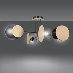 Stropní svítidlo ZITA 4 – černé, 4× E27, šířka 86 cm
