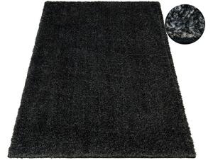 Koberec Shaggy Silky 78 černý / šedý