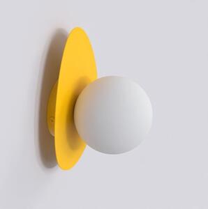 Nástěnné svítidlo OVO K1 – oranžové, bílé sklo, 1× G9, šířka 15 cm