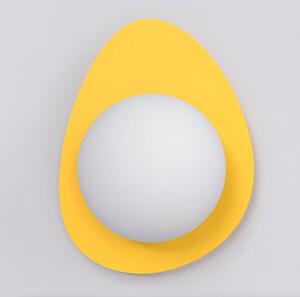 Nástěnné svítidlo OVO K1 – oranžové, bílé sklo, 1× G9, šířka 15 cm