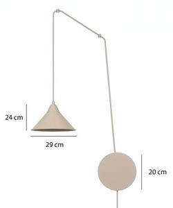 Závěsné svítidlo ABRAMO 1 – moka, 1× E27, šířka 29 cm