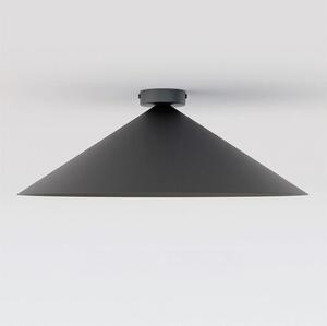 Stropní svítidlo MONO 1L – černé, grafitové sklo, 1× E14, šířka 50 cm