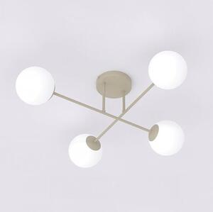 Stropní svítidlo ROMA 4 – moka, opálové sklo, 4× E14, šířka 75 cm
