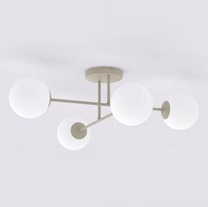 Stropní svítidlo ROMA 4 – moka, opálové sklo, 4× E14, šířka 75 cm