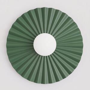 Nástěnné svítidlo UMBRA K1 L – olivově zelené, bílé sklo, 1× G9, šířka 35 cm