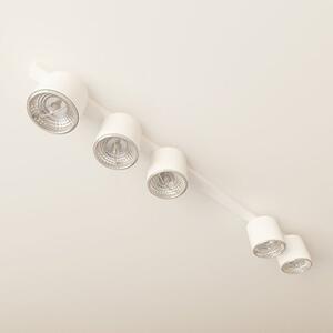 Stropní svítidlo NANO 5 – bílé, 5× GU10 AR111, šířka 116 cm