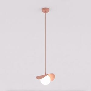 Závěsné svítidlo RITUAL 1S – korálové, bílé sklo, 1× G9, šířka 31 cm