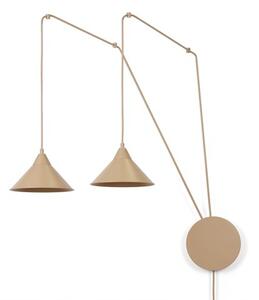 Závěsné svítidlo ABRAMO 2 – moka, 2× E27, šířka 400 cm