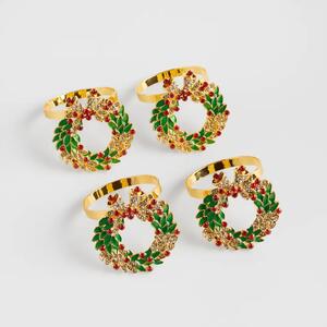 HOME & YOU Sada v�no�n�ch krou�k� na ubrousky 4 ks