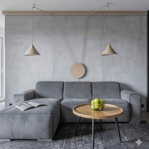 Závěsné svítidlo ABRAMO 2 – moka, 2× E27, šířka 400 cm