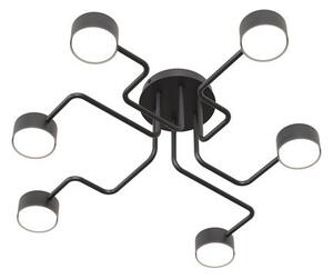 Stropní svítidlo KURAGE 6 – černé, 6× GX53, šířka 60 cm