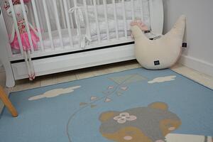Dětský protiskluzový koberec LOKO Myška nebeský