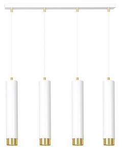 Závěsné svítidlo KIBO 4 – bílé / zlaté, 4× GU10, šířka 60 cm