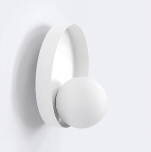 Nástěnné svítidlo KIDO K1 – celobílé, sklo, 1× G9, šířka 20 cm
