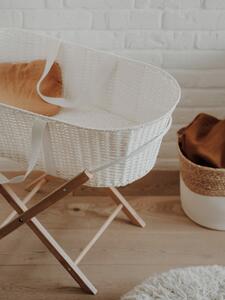 Ahojbaby Mojžíšův košík pro miminko Paper Dream white + matrace Airdream