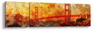 Obraz - Golden Gate, San Francisco, Kalifornie (170x50 cm)