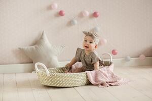 Ahojbaby Přebalovací košík pro miminko Smart Basket natural + podložka