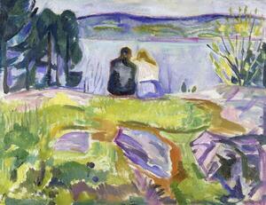 Munch, Edvard - Obrazová reprodukce Springtime (Lovers by the shore), (40 x 30 cm)