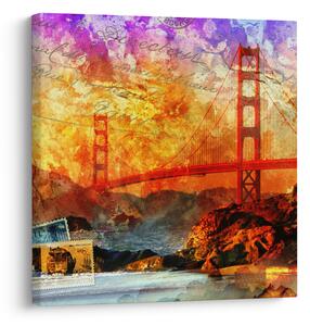 Obraz - Golden Gate, San Francisco, Kalifornie (30x30 cm)