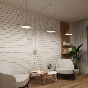 Závěsné svítidlo ABRAMO 3 – moka, 3× E27, šířka 400 cm
