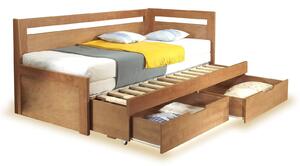 Rozkládací postel s úložným prostorem TANDEM KLASIK pravá
