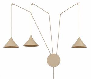 Závěsné svítidlo ABRAMO 3 – moka, 3× E27, šířka 400 cm