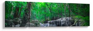 Obraz - Vodopád Erawan, Kanchanaburi, Thajsko (170x50 cm)