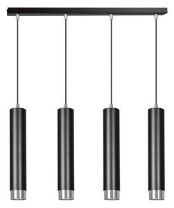 Závěsné svítidlo KIBO 4 – černé / chromové, 4× GU10, šířka 60 cm