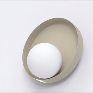 Nástěnné svítidlo KIDO K1 – moka, bílé sklo, 1× G9, šířka 20 cm