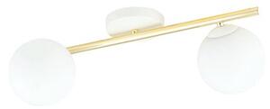 Stropní svítidlo SPLENDI 2 – bílé, opálové sklo, 2× E14, šířka 55 cm