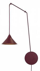 Závěsné svítidlo ABRAMO 1 – vínové, 1× E27, šířka 29 cm