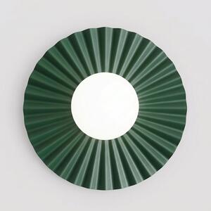 Nástěnné svítidlo UMBRA K1 M – olivově zelené, bílé sklo, 1× G9, šířka 25 cm