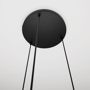 Závěsné svítidlo ISTAR 3 PREM – černé, grafitové sklo, 3× E27, šířka 40 cm