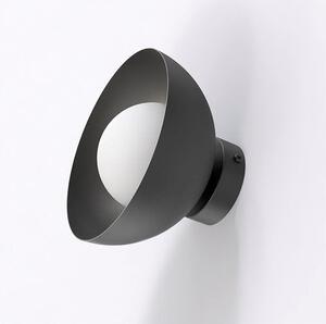 Nástěnné svítidlo BIBI K1 – černé, bílé sklo, 1× G9, šířka 18 cm