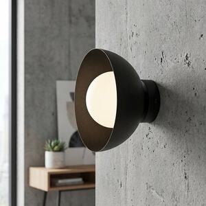 Nástěnné svítidlo BIBI K1 – černé, bílé sklo, 1× G9, šířka 18 cm