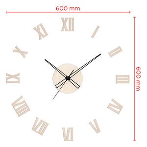 Dřevěné designové hodiny světle hnědé PRIM Romulus - B