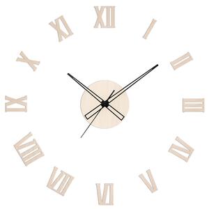 Dřevěné designové hodiny světle hnědé PRIM Romulus - B