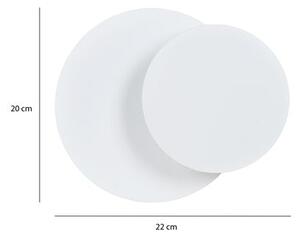 Nástěnné svítidlo CIRCLE 1C – bílé, 1× G9, šířka 22 cm