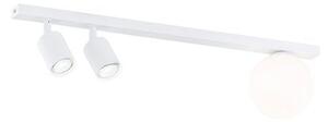 Stropní svítidlo BASTER 3 – celobílé, sklo, 3× GU10/E14, šířka 60 cm
